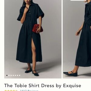 Exquise Tobie Black Shirt Dress